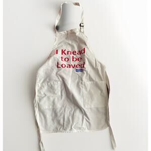 Apron Red Star Yeast White I Knead To Be Loved Funny Humorous Attitude Housewife